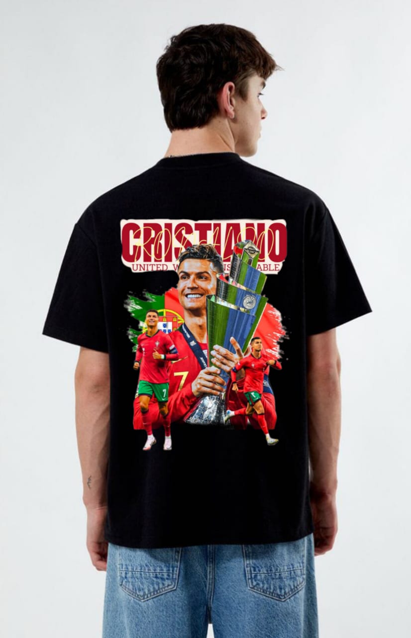 CRISTIANO RONALDO /NATIONS LEAGUE CUP HOLDING T-SHIRTS