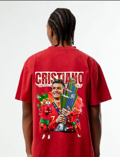 CRISTIANO RONALDO /NATIONS LEAGUE CUP HOLDING T-SHIRTS