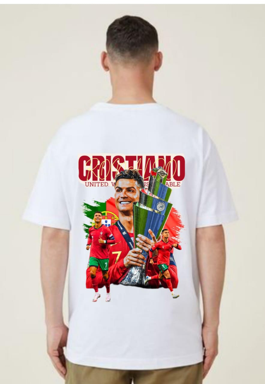 CRISTIANO RONALDO /NATIONS LEAGUE CUP HOLDING T-SHIRTS